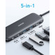 USB-хаб Anker USB-C Hub 332 5-in-1 Black (A8355H11)