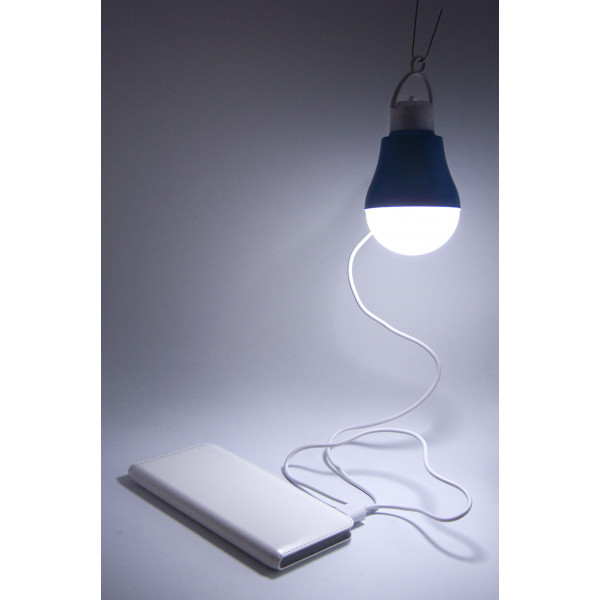 USB-світильник з LED-лампочкою Dengos, шнур ~1м, 5V, 5W, Blue (LED-BULB-5V5W-BLUE)