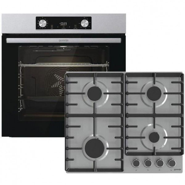 Вбудований комплект Варильна поверхня Gorenje G642ABX + Духова шафа Gorenje BO6735E02X