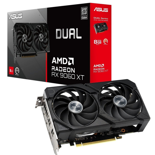 Відеокарта AMD Radeon RX 9060 XT 8GB GDDR6 Dual Asus (DUAL-RX9060XT-8G)