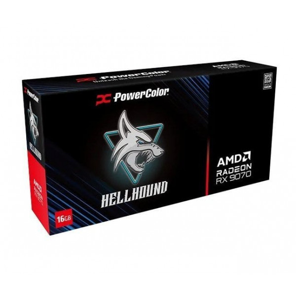Відеокарта AMD Radeon RX 9070 16GB GDDR6 Hellhound PowerColor (RX 9070 16G-L/OC)