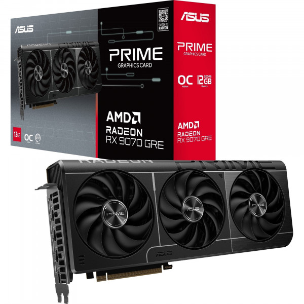 Відеокарта AMD Radeon RX 9070 GRE 16GB GDDR6 Prime OC Asus (PRIME-RX9070GRE-O12G)