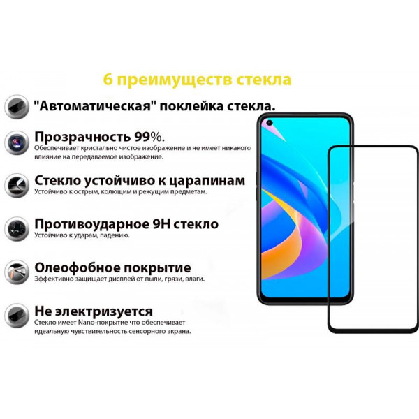 Захисне скло BeCover для Oppo A76 Black (707604)