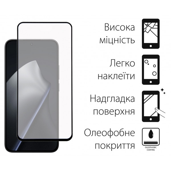 Захисне скло Dengos SuperD для Xiaomi 15T/15T Pro Black Full Glue (TGFG-SD-11)