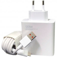Зарядний пристрій Xiaomi 120W HyperCharge Combo USB-A White (BHR9462EU) + кабель Type-C