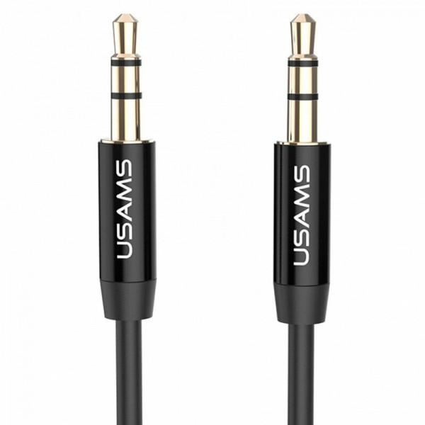 Аудіо-кабель Usams YP-01 3.5 мм - 3.5 мм (M/M), 1 м, Black (YP101)