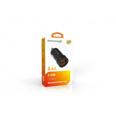 Автомобільний зарядний пристрій Grand-X CH-20B (2xUSB 2.4A) Black