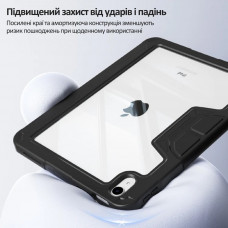Чохол-книжка BeCover Rugged Origami Transparent з кріпленням Apple Pencil для Apple iPad 10.9" (2022/2024)/iPad (А16) 2025 11" Black (714966)