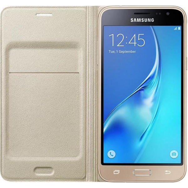 Чохол-книжка Samsung Flip Wallet для Samsung Galaxy J3 (2016) SM-J320 Gold (EF-WJ320PFEGRU)