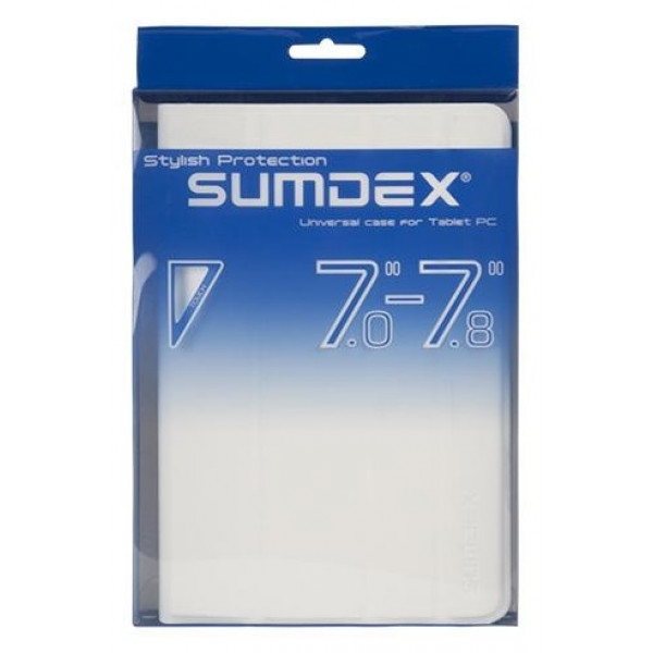 Чохол-книжка Sumdex універсальний 7" White (TCC-700WT)