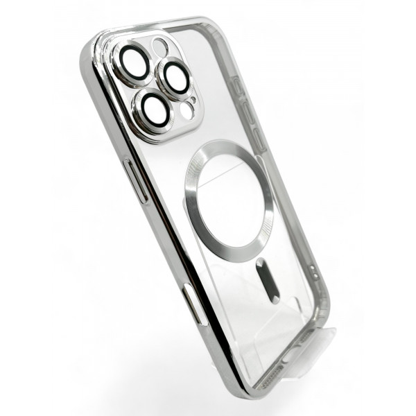Чохол-накладка BeCover TPU Chrome Case MagSafe для Apple iPhone 16 Pro Silver (712083)