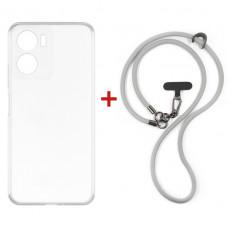 Чохол-накладка Dengos для Motorola Moto G06/G06 Power Clear (DG-KM-CCRB-29) + ремінець