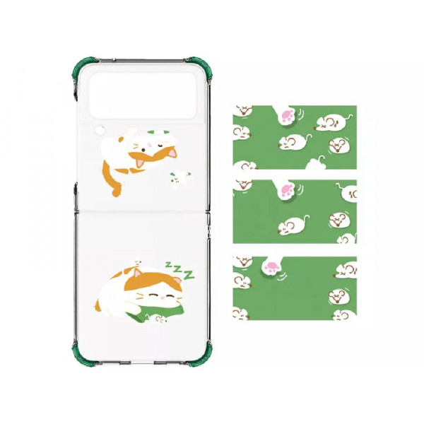 Чохол-накладка Samsung Cat Catching Fish Case для Samsung Galaxy Flip 4 SM-F721 Transparent (GP-FPF721HIAWW)