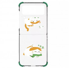 Чохол-накладка Samsung Cat Catching Fish Case для Samsung Galaxy Flip 4 SM-F721 Transparent (GP-FPF721HIAWW)