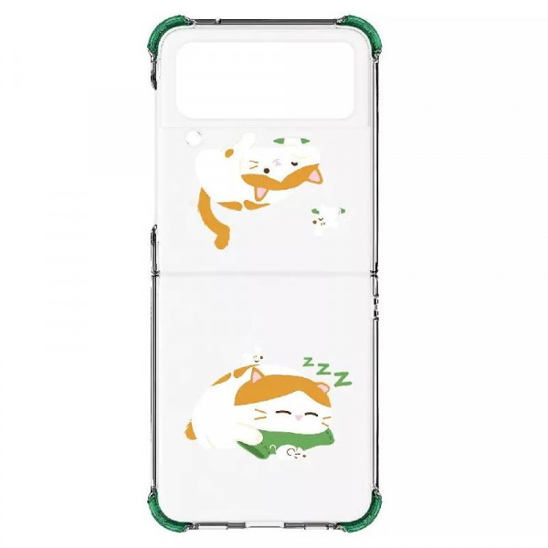 Чохол-накладка Samsung Cat Catching Fish Case для Samsung Galaxy Flip 4 SM-F721 Transparent (GP-FPF721HIAWW)