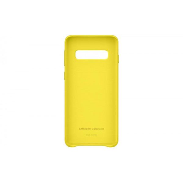 Чохол-накладка Samsung Leather Cover для Samsung Galaxy S10 SM-G973 Yellow (EF-VG973LYEGRU)