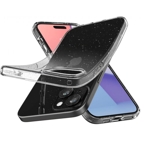 Чохол-накладка Spigen Liquid Crystal Glitter для Apple iPhone 15 Plus Crystal Quartz (ACS06648)