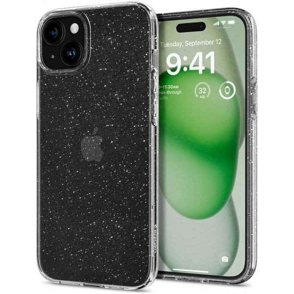 Чохол-накладка Spigen Liquid Crystal Glitter для Apple iPhone 15 Plus Crystal Quartz (ACS06648)