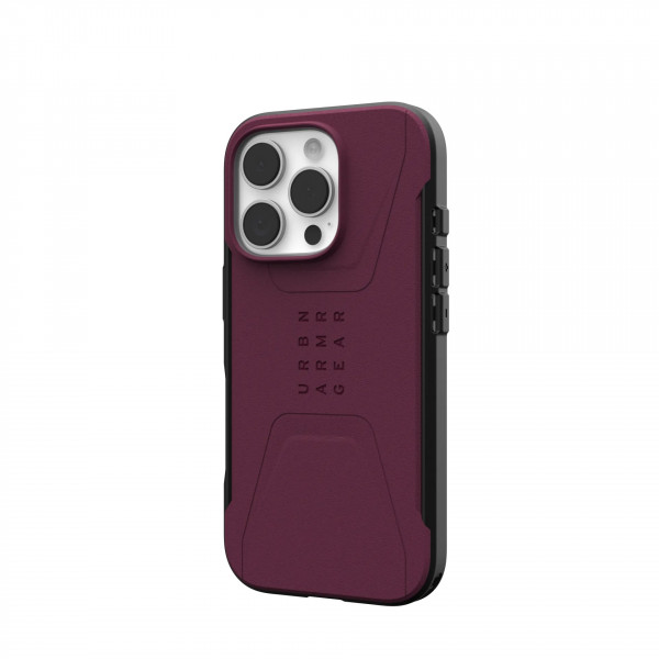 Чохол-накладка Urban Armor Gear Civilian Magsafe для Apple iPhone 16 Pro Bordeaux (114444119049)
