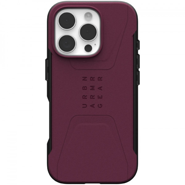 Чохол-накладка Urban Armor Gear Civilian Magsafe для Apple iPhone 16 Pro Bordeaux (114444119049)