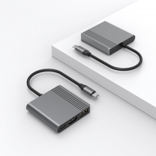 Док-станція Cablexpert USB-C 3-в-1 (A-CM-COMBO3-05)