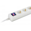 Фільтр живлення 2E (2E-U03ESM1.5) 3 розетки, 1.5 м, White