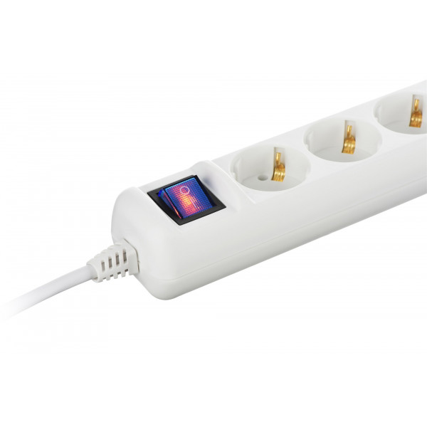 Фільтр живлення 2E (2E-U03ESM1.5) 3 розетки, 1.5 м, White