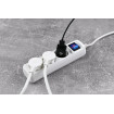 Фільтр живлення 2E (2E-U03ESM1.5) 3 розетки, 1.5 м, White