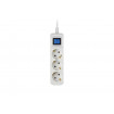 Фільтр живлення 2E (2E-U03ESM1.5) 3 розетки, 1.5 м, White