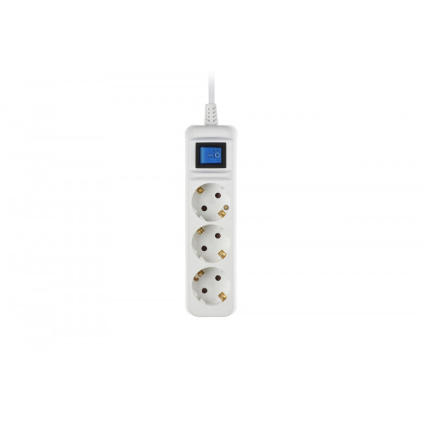 Фільтр живлення 2E (2E-U03ESM1.5) 3 розетки, 1.5 м, White