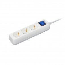 Фільтр живлення 2E (2E-U03ESM1.5) 3 розетки, 1.5 м, White