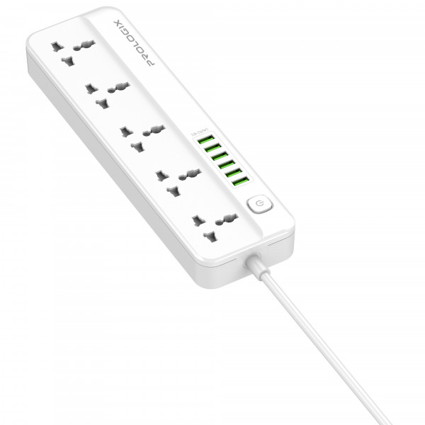 Фільтр живлення ProLogix Premium (PR-SC5614W) 5 розеток, 6 USB AUTO ID, 2 м, білий