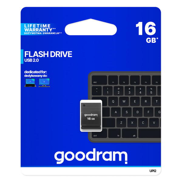 Флеш-накопичувач USB2.0 16GB Goodram UPI2 (Piccolo) Black (UPI2-0160K0R11)