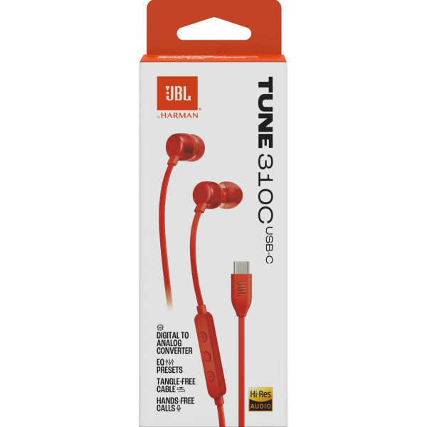 Гарнітура JBL Tune 310C Red (JBLT310CRED)