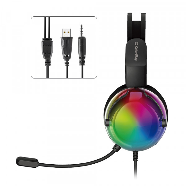 Гарнітура СolorWay Firestrike RGB Black (CW-HPG04BK)