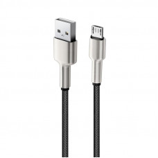 Кабель ColorWay USB - micro USB (M/M), Metal Head, 2.4 А, 1 м, Black (CW-CBUM046-BK)