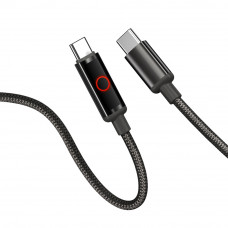 Кабель ColorWay USB Type-C - USB Type-C (M/M), Breathing Light, 3А, 1 м, Black (CW-CBPDCC103-BK)
