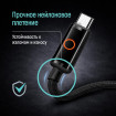 Кабель ColorWay USB Type-C - USB Type-C (M/M), Breathing Light, 3А, 1 м, Black (CW-CBPDCC103-BK)