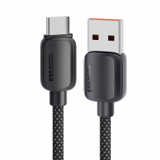 Кабель Essager Breeze USB - USB Type-C (M/M), 100W, 2 м Black (EXC7A-WLA01-P)