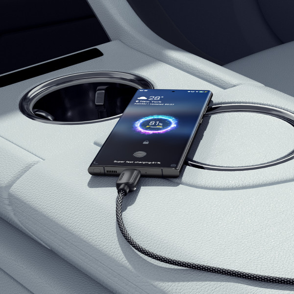 Кабель Essager Breeze USB - USB Type-C (M/M), 100W, 2 м Black (EXC7A-WLA01-P)