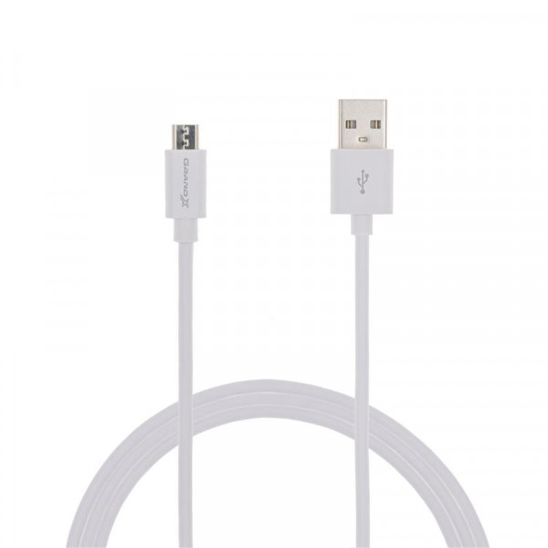 Кабель Grand-X USB - micro USB (M/M), Cu, 2.5 м, White (PM025W)
