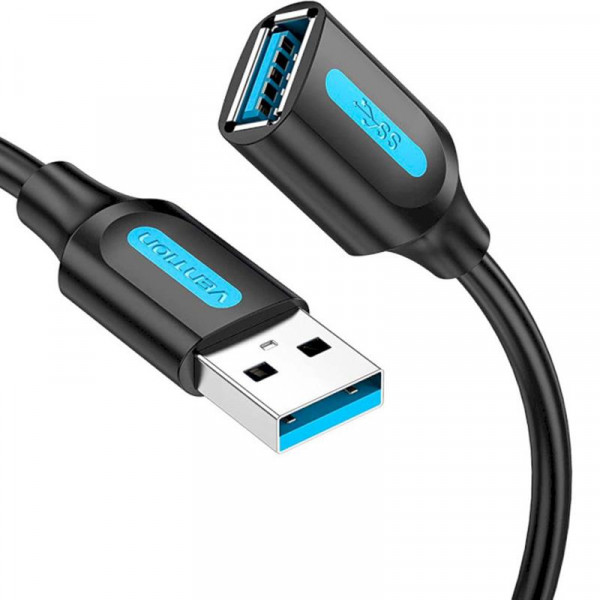 Кабель подовжувач Vention USB - USB V 3.0 (M/F), 3 м, Black (CBHBI)