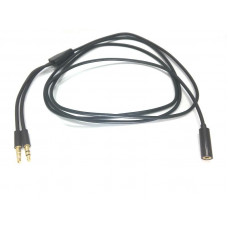 Кабель PowerPlant (DV00DV4057) 2х3.5mm(M)-3.5mm(F), 1.5м, Black