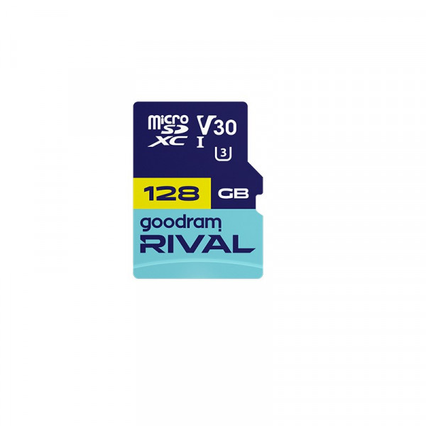 Карта пам`яті MicroSDXC 128GB UHS-I/U3 Class 10 Goodram RIVAL M3AA R100/W70MB/s + SD-adapter (GGSM3AA-1280R12)