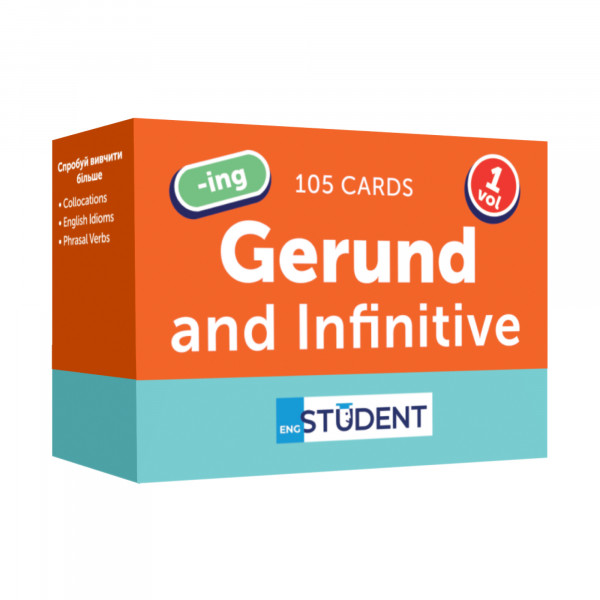 Картки для вивчення англійської мови English Student. Gerund and Infinitive vol.1