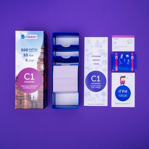 Картки для вивчення англійської мови English Student. Level Up B2.1, B2.2, C1, C2