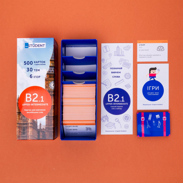 Картки для вивчення англійської мови English Student. Level Up B2.1, B2.2, C1, C2