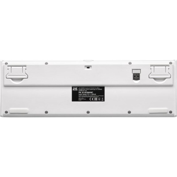Клавіатура бездротова 2E Gaming KG360UWT RGB White (2E-KG360UWT)