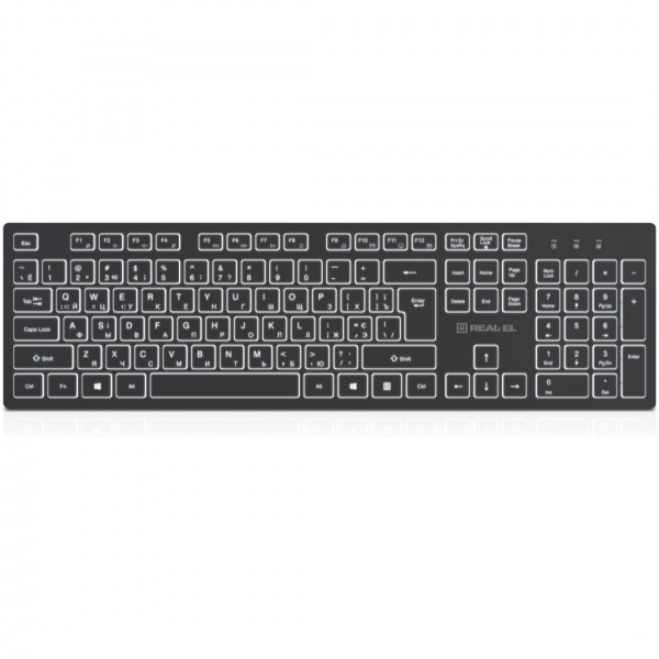 Клавіатура бездротова REAL-EL RK-725W Black