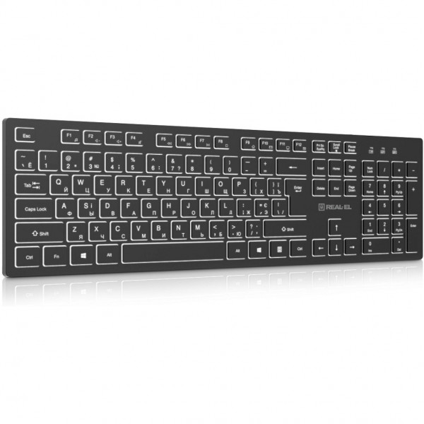 Клавіатура бездротова REAL-EL RK-725W Black